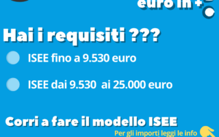 BONUS 200 EURO SULLE BOLLETTE LUCE PER ISEE FINO A 25.000 EURO